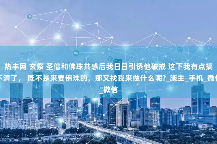 热丰网 玄祭 圣僧和佛珠共感后我日日引诱他破戒 这下我有点搞不清了， 既不是来要佛珠的，那又找我来做什么呢?_施主_手机_微信