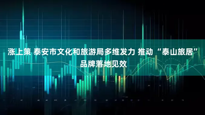 涨上策 泰安市文化和旅游局多维发力 推动 “泰山旅居” 品牌落地见效